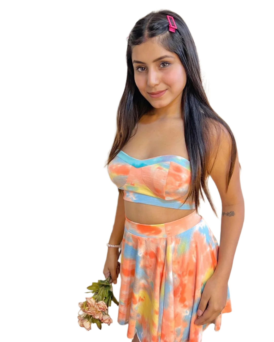 Stacked Flame Women Bodycon Multicolor Dress