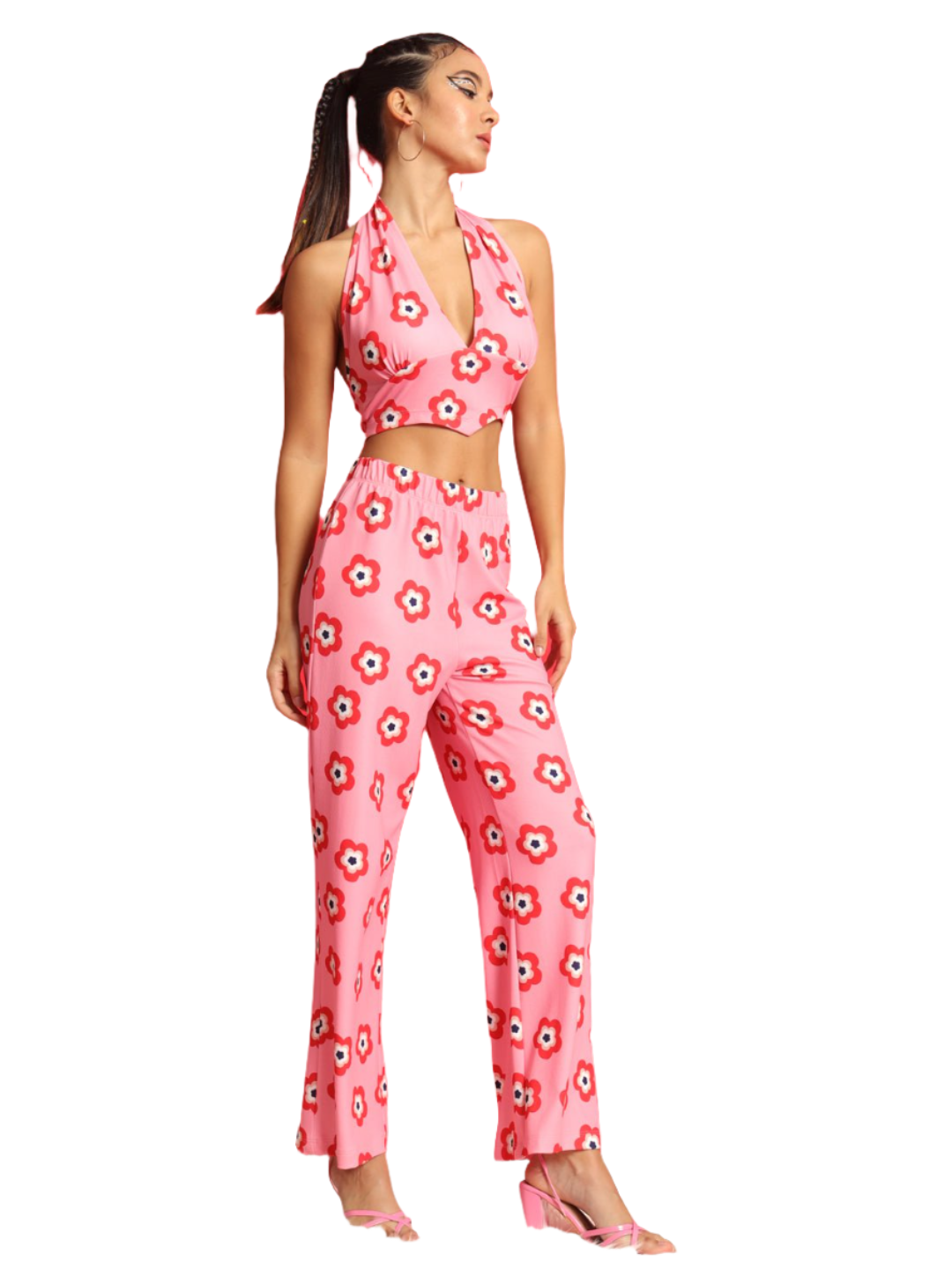 Stacked Flame Women Two Piece Dress Multicolor Dress