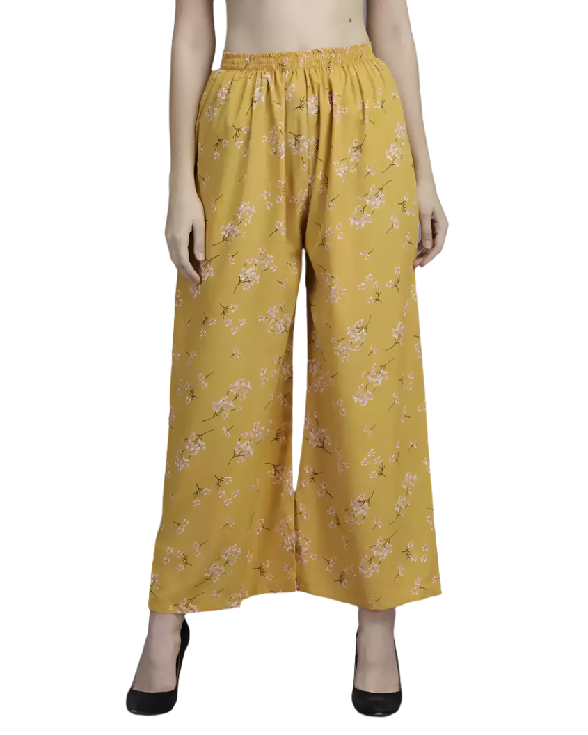 Stacked Flame Regular Fit Women Multicolor Pure Crepe Trousers