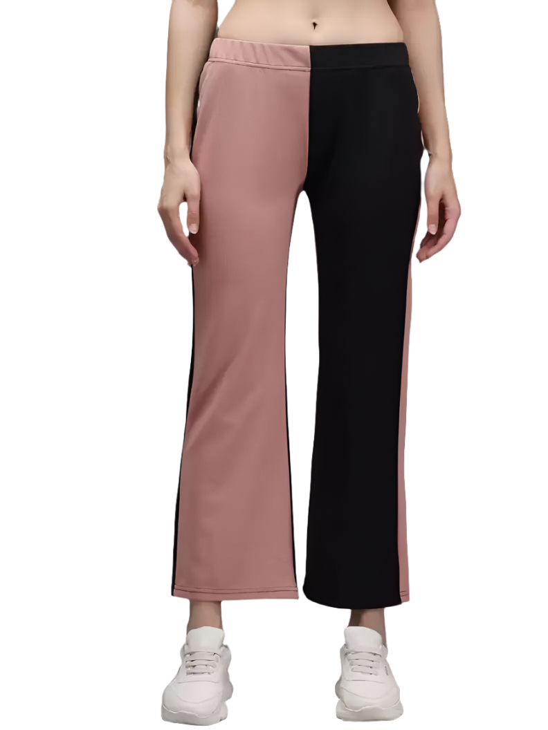 Stacked Flame Regular Fit Women Multicolor Lycra Blend Trousers