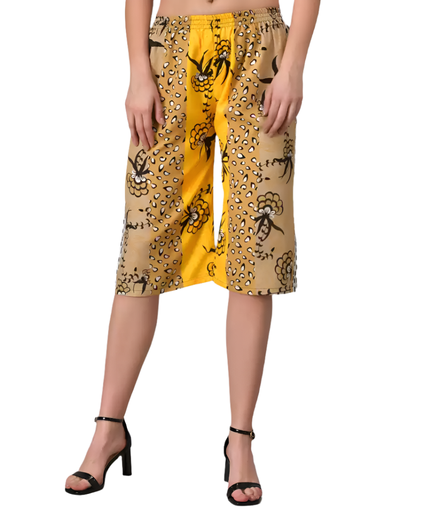 Stacked Flame Regular Fit Women Multicolor Crepe Trousers