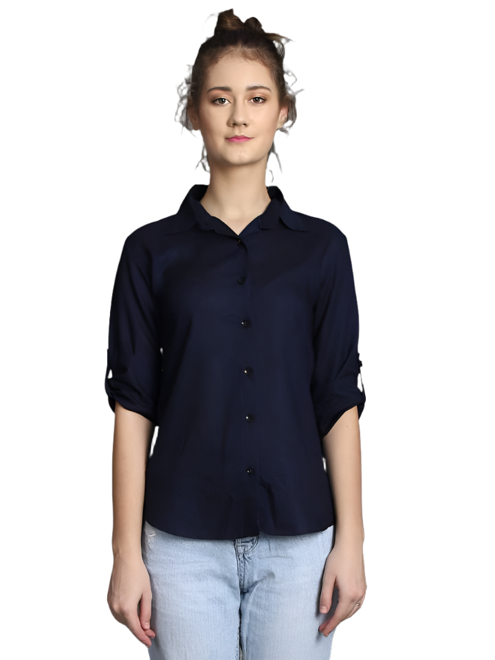 Stacked Flame Women Regular Fit Checkered Spread Collar Formal Shirt