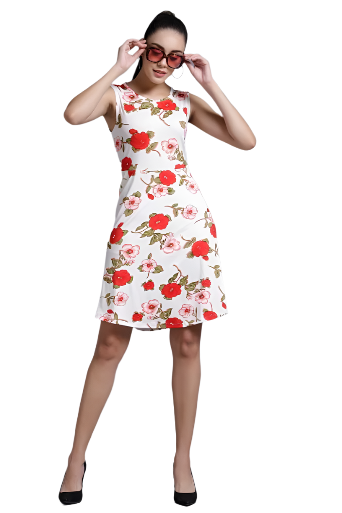 Women A-line Multicolor Dress