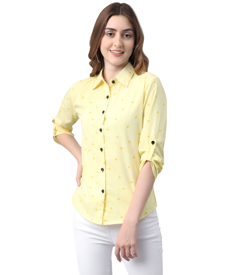 Stacked Flame Women Regular Fit Printed Casual Shirt