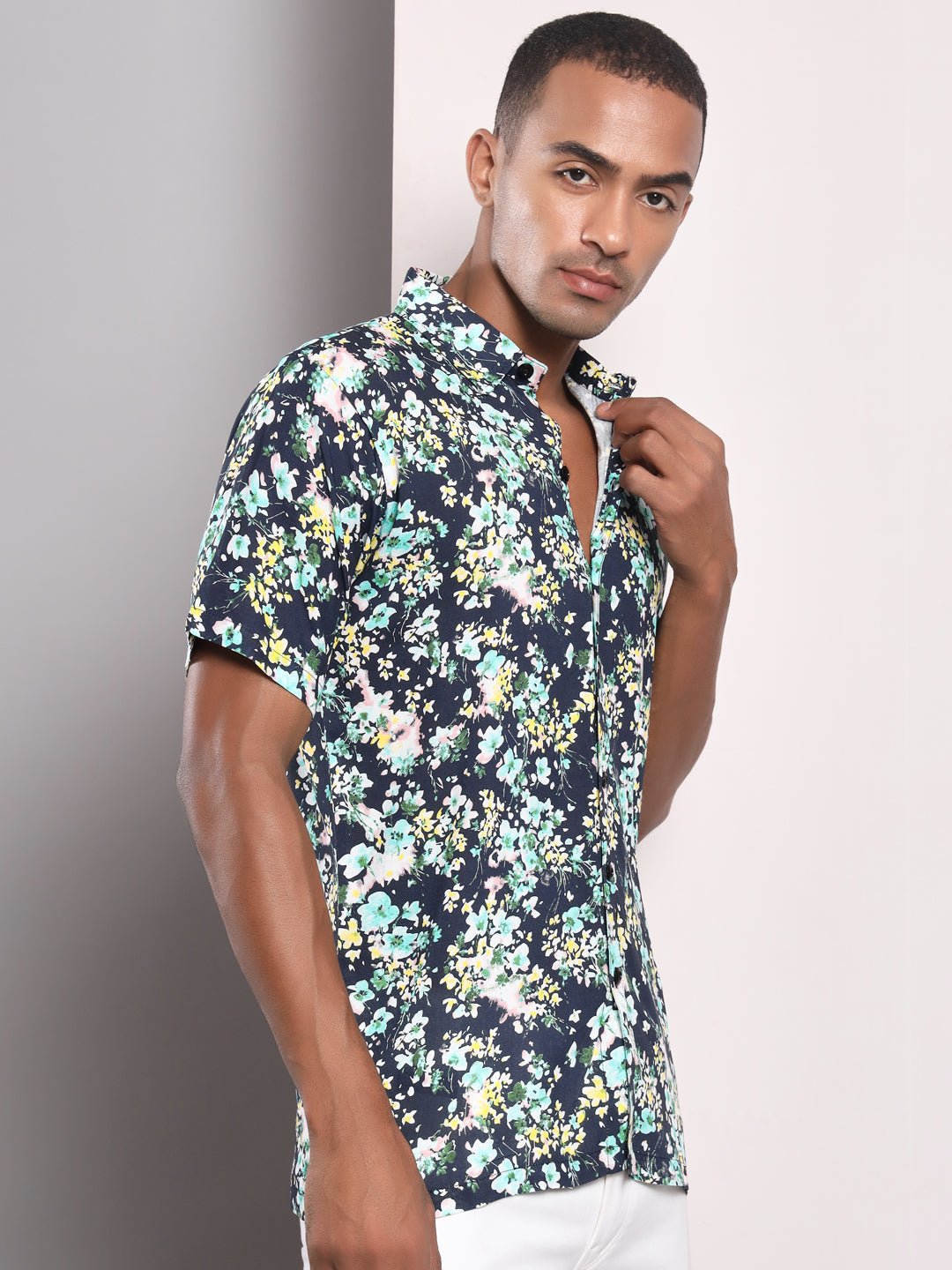 TANDUL Men Regular Fit Printed Double Collar Formal Shirt