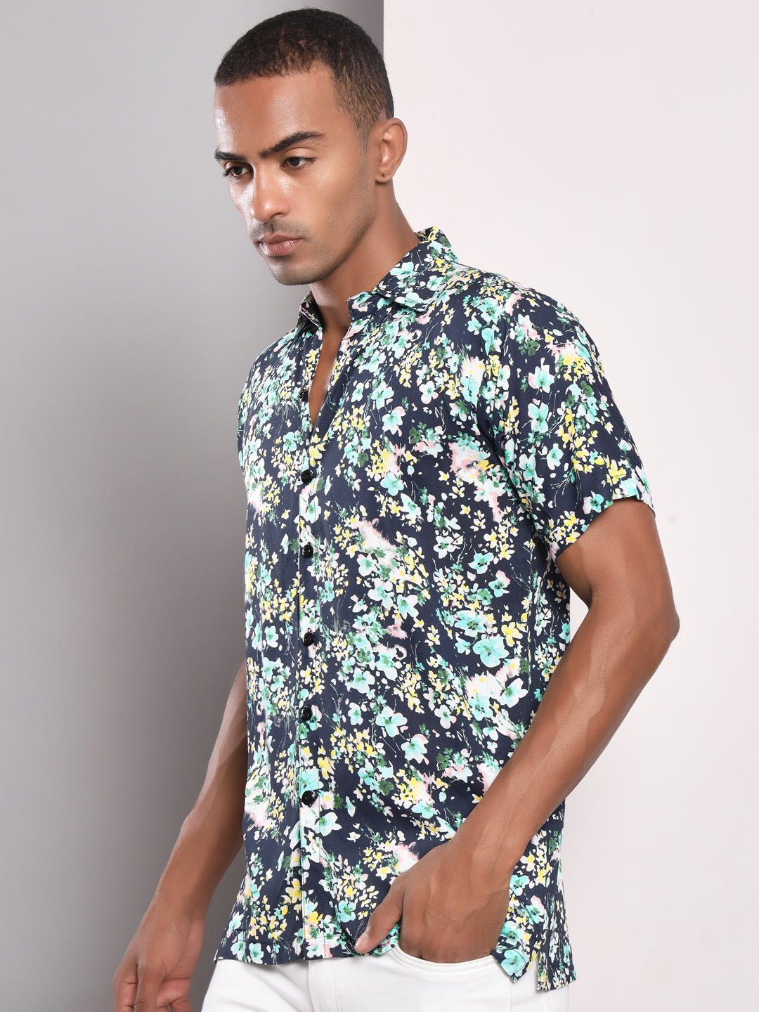 TANDUL Men Regular Fit Printed Double Collar Formal Shirt