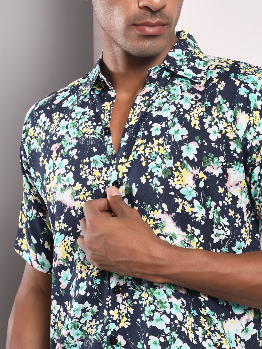 TANDUL Men Regular Fit Printed Double Collar Formal Shirt