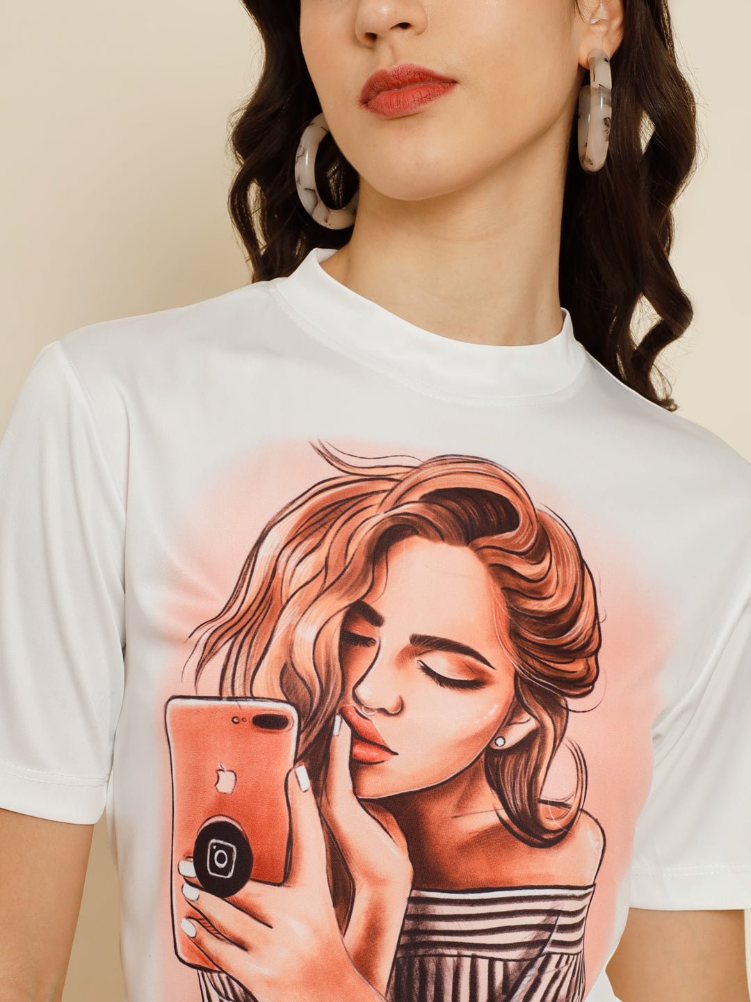 TANDUL Printed Women Round Neck Multicolor T-Shirt