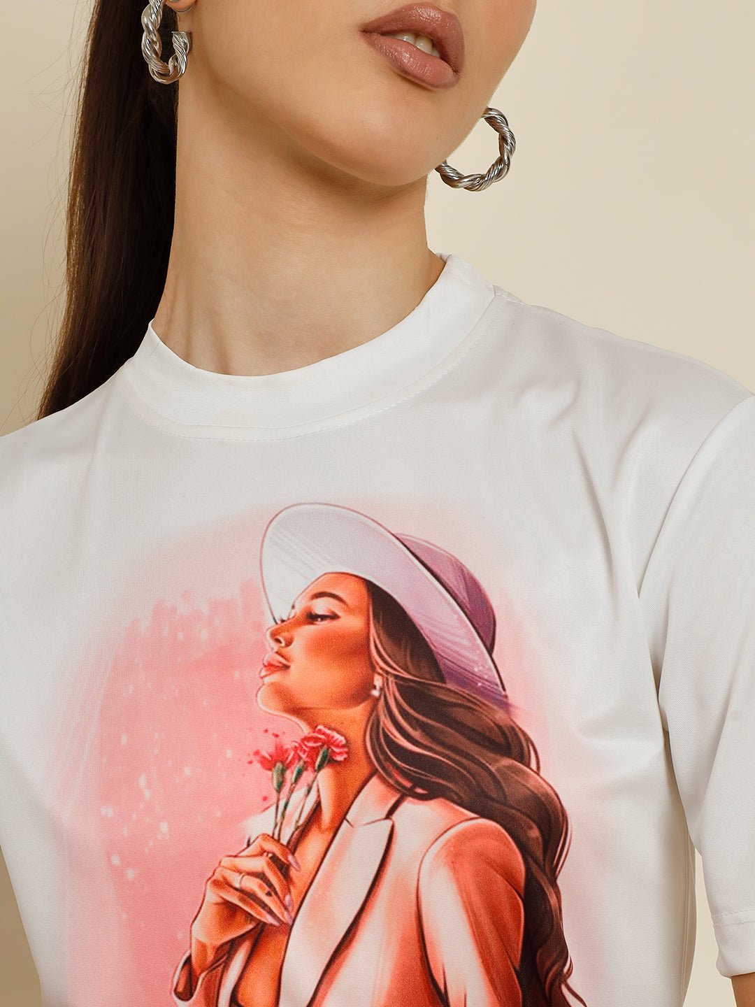 Stacked Flame Casual Printed Women Multicolor Top