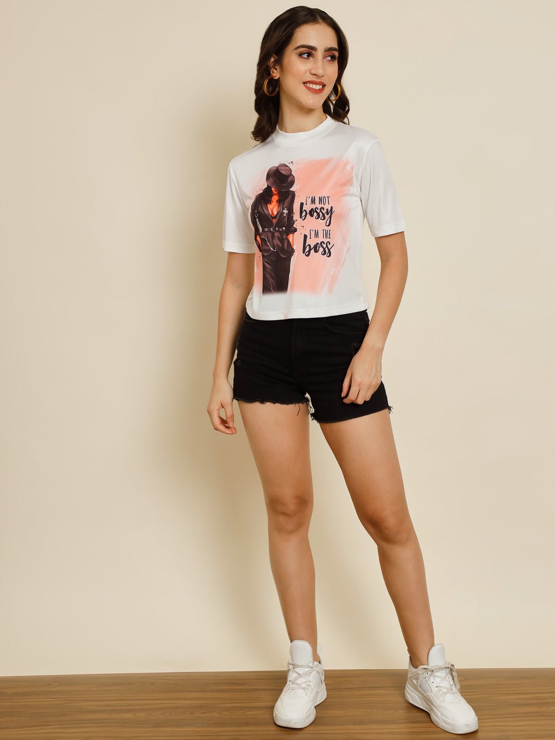 Stacked Flame Casual Printed Women Multicolor Top