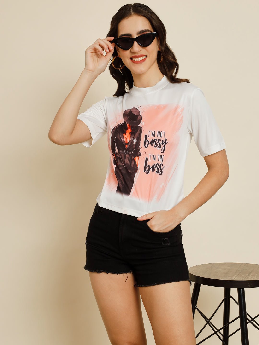 Stacked Flame Casual Printed Women Multicolor Top