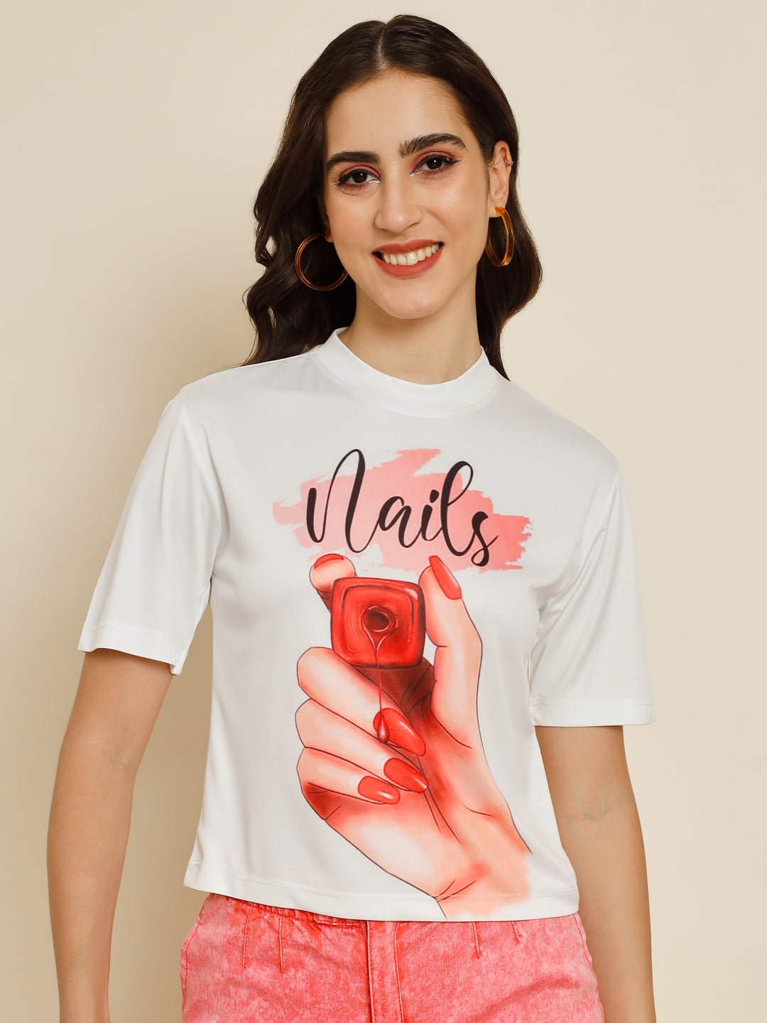 Stacked Flame Casual Printed Women Multicolor Top
