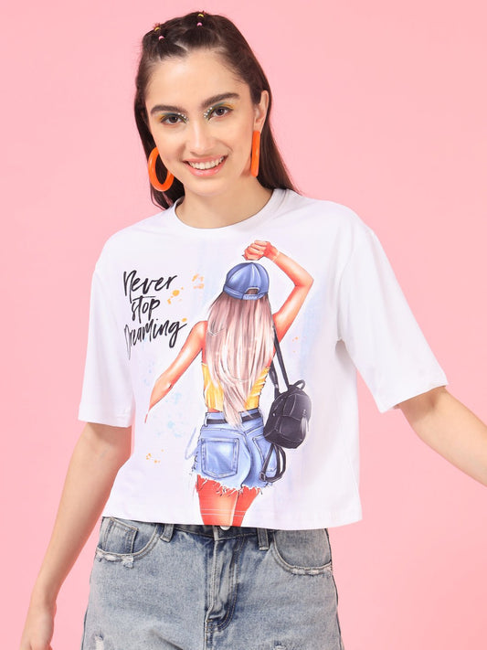 Stacked Flame Casual Printed Women Multicolor Top