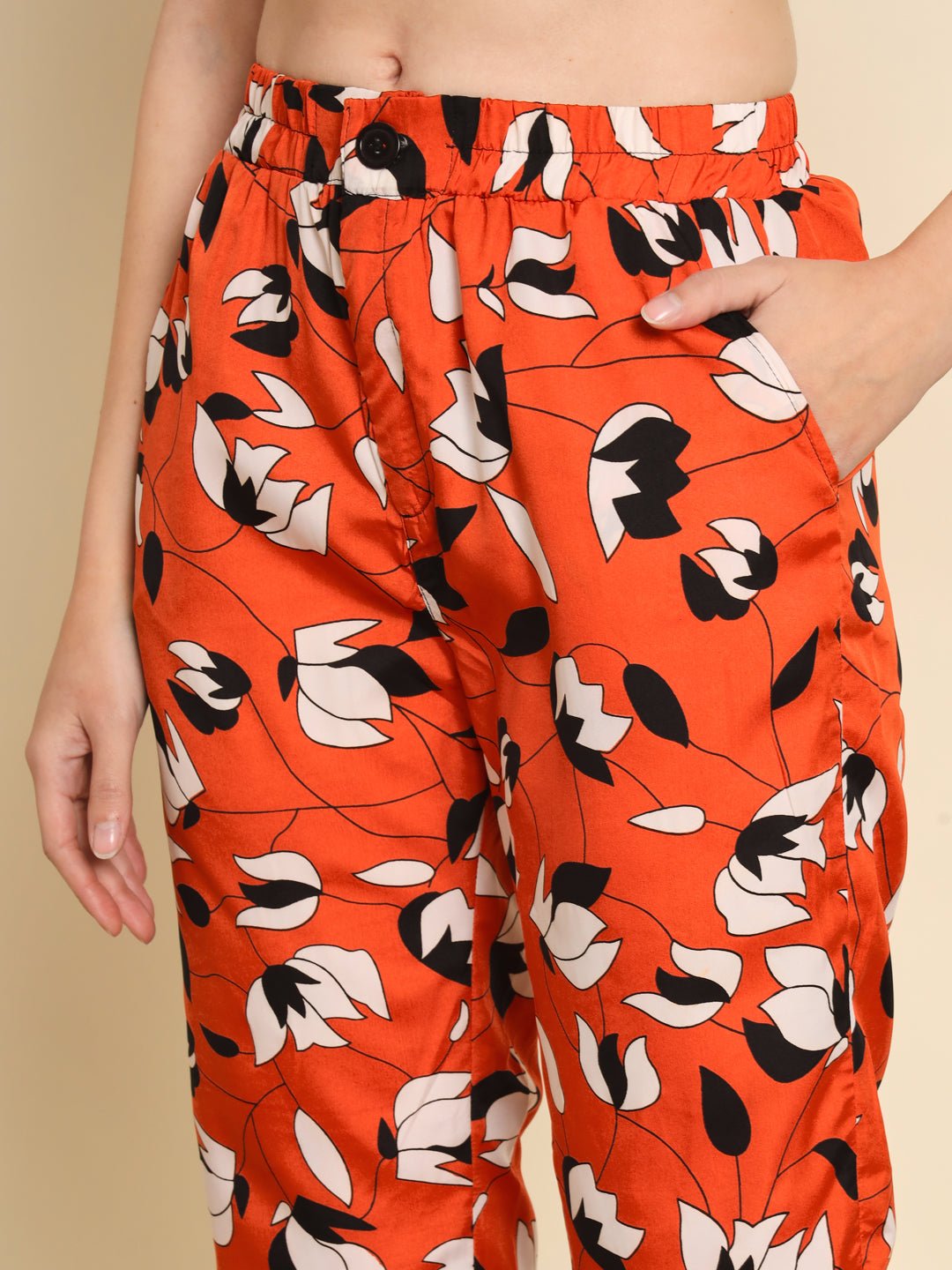 Stacked Flame Women Regular Fit Multicolor Crepe Trousers