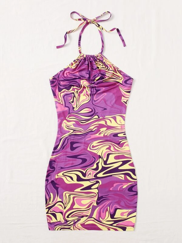 Women Bodycon Multicolor Dress