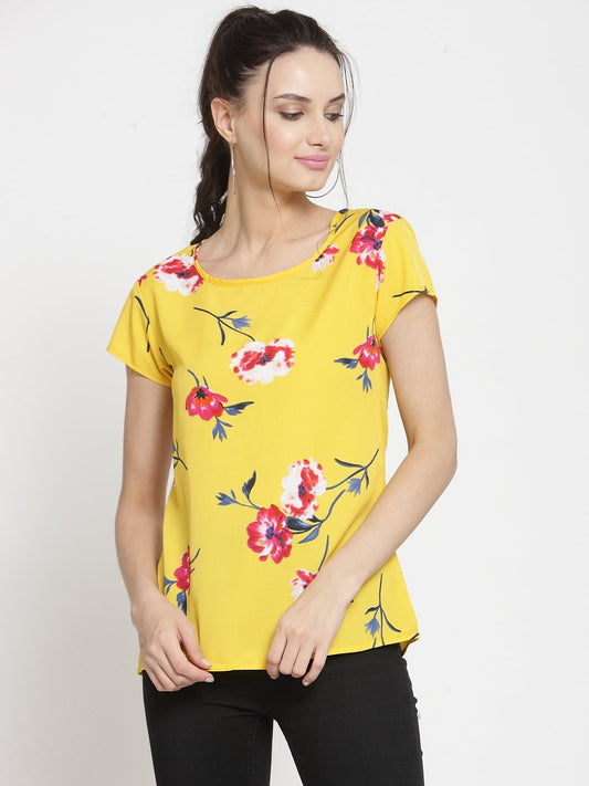 ZARVEY Casual Regular Sleeve Printed Women Multicolor Top
