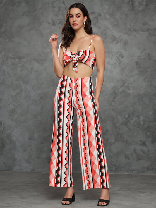 Stacked Flame Women Co-ords Multicolor Dress