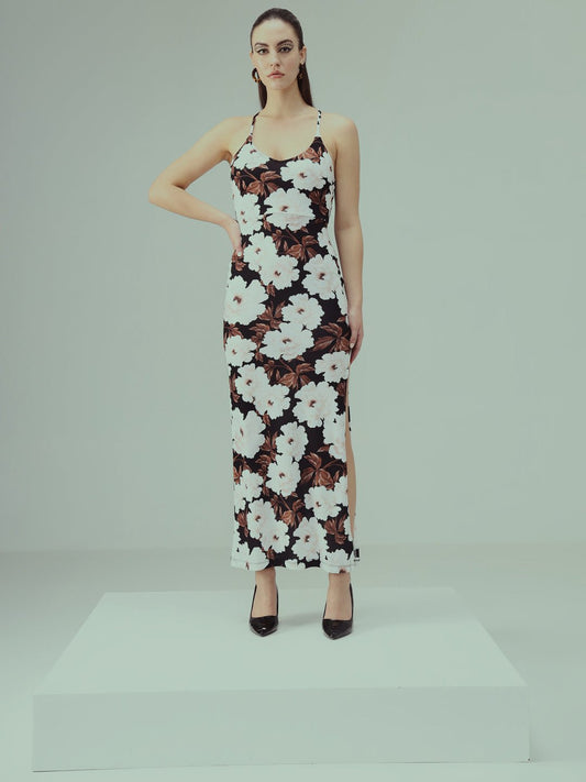 Stacked Flame Women Bodycon Multicolor Dress