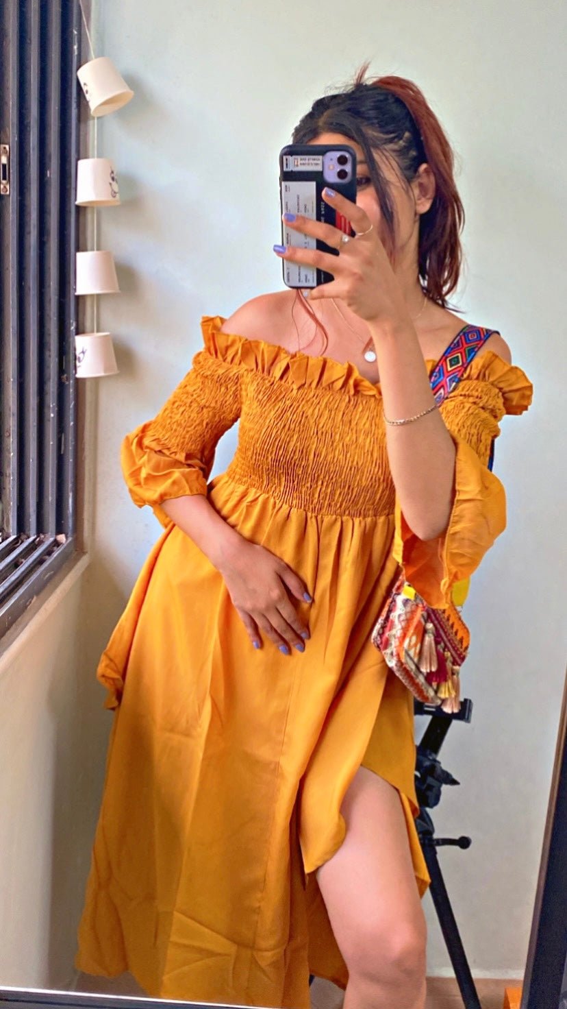 Women Maxi Yellow Dress