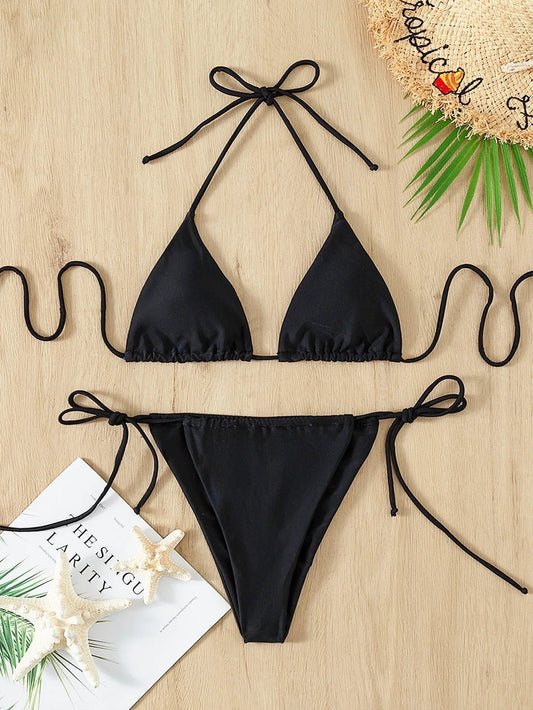 ELTIRE Backless Black Bikini