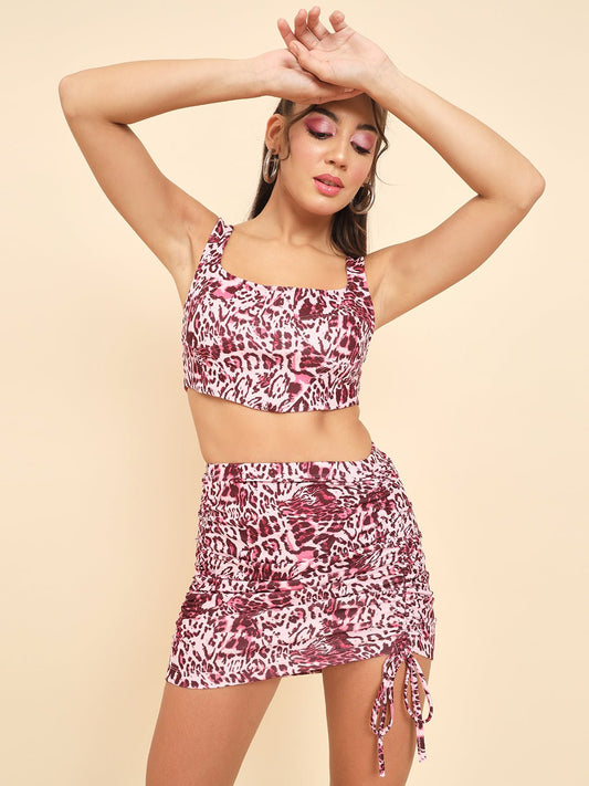 Stacked Flame Women Co-ords Multicolor Dress