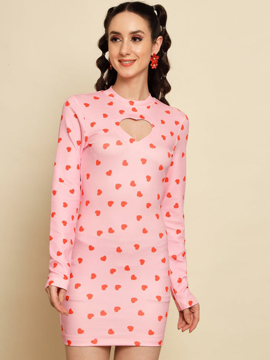 Stacked Flame  Women Bodycon Multicolor Dress