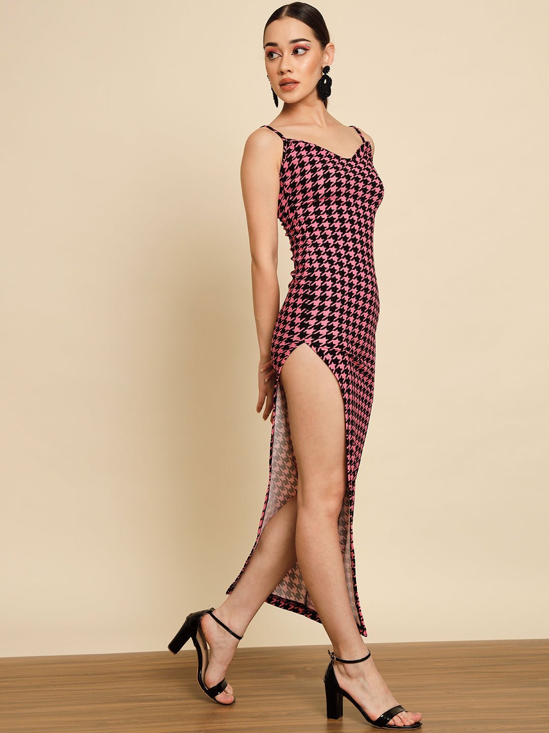 Stacked Flame Women Bodycon Multicolor Dress