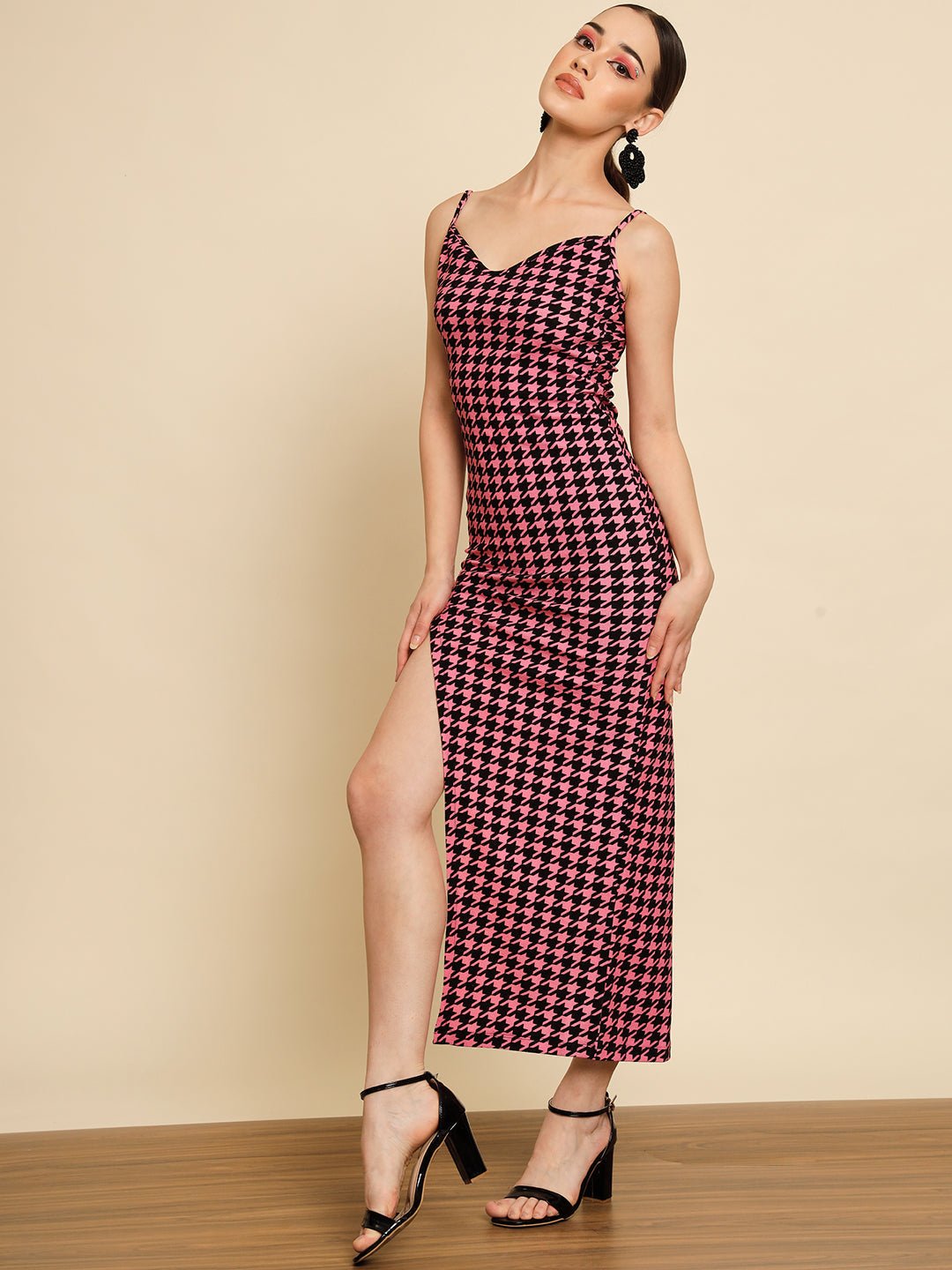 Stacked Flame Women Bodycon Multicolor Dress