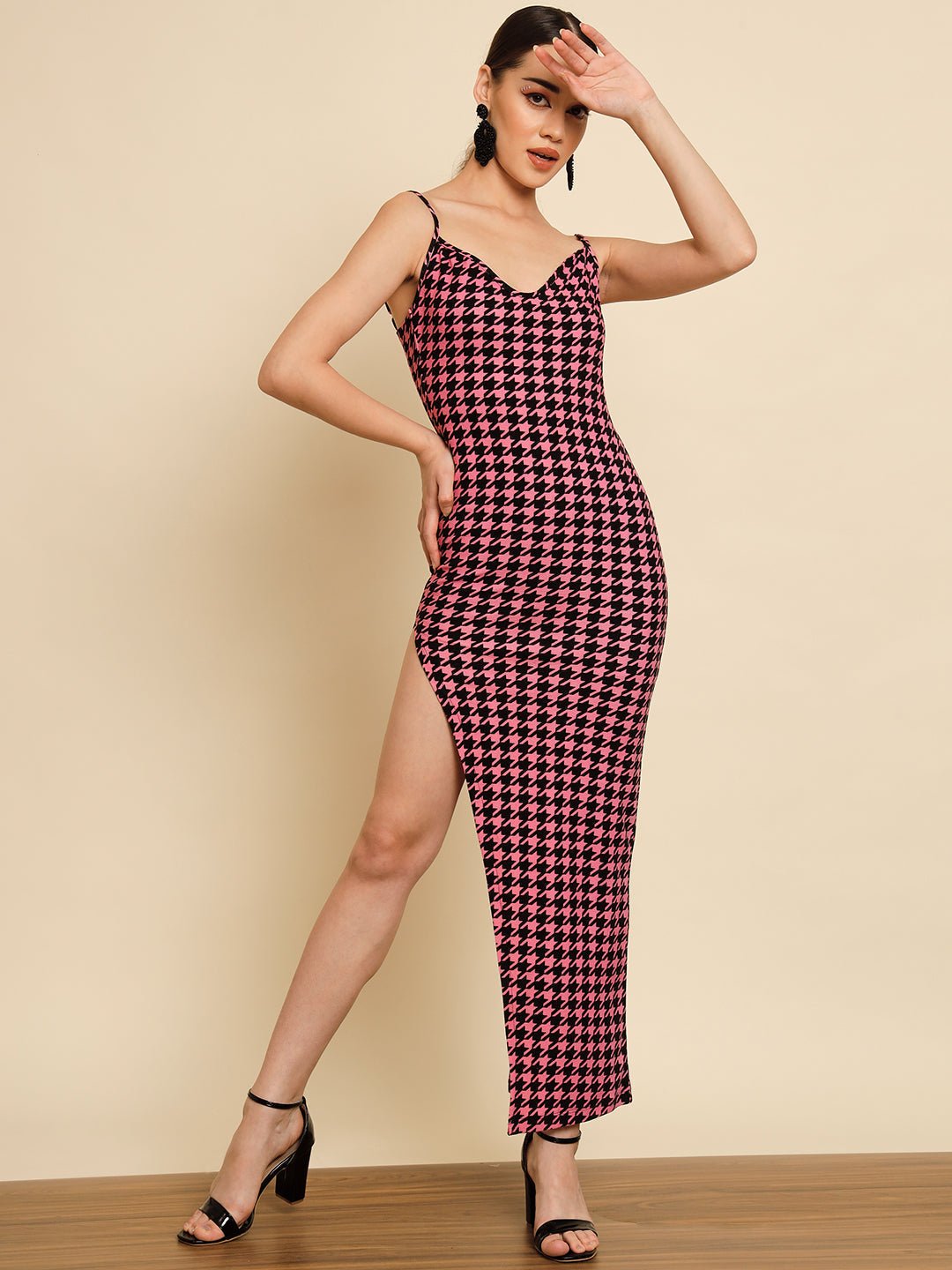 Stacked Flame Women Bodycon Multicolor Dress