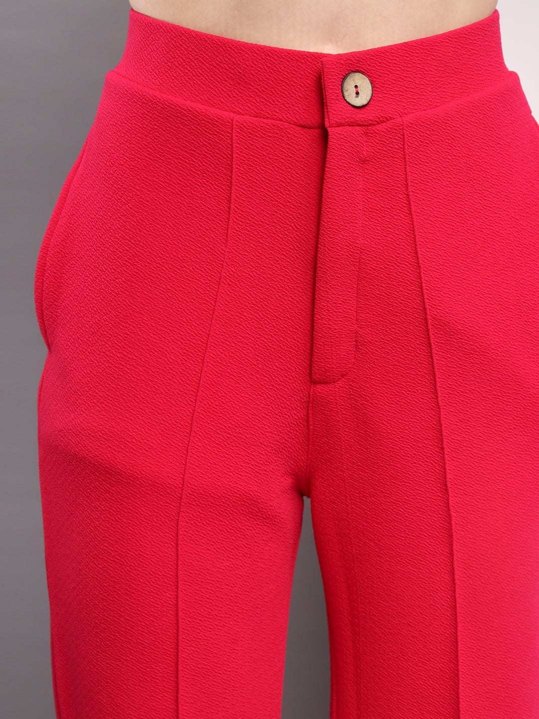Stacked Flame Women Regular Fit Pink Lycra Blend Trousers