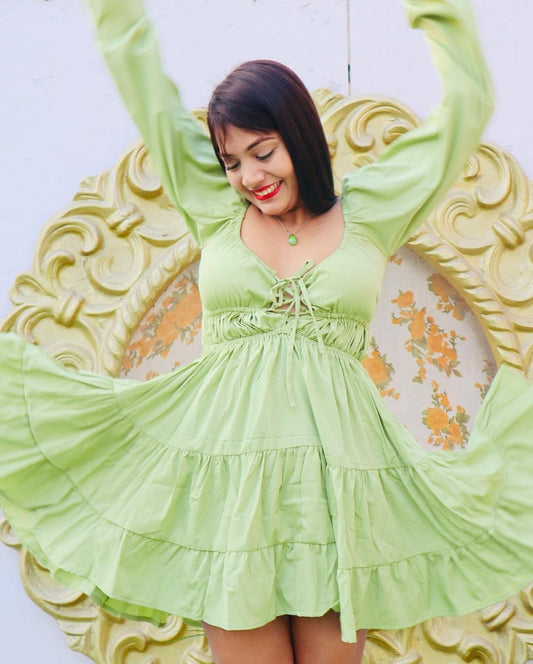 TANDUL  Women Fit and Flare Green Dress