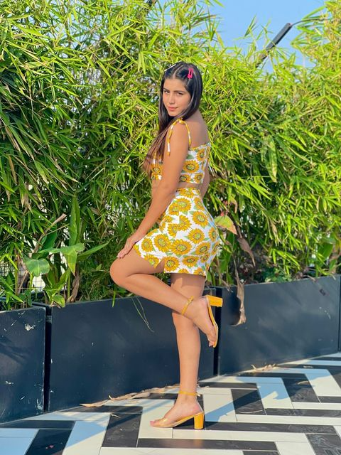 TANDUL sunflower print co ord set