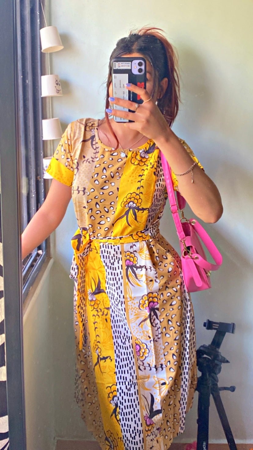 Women A-line Multicolor Dress