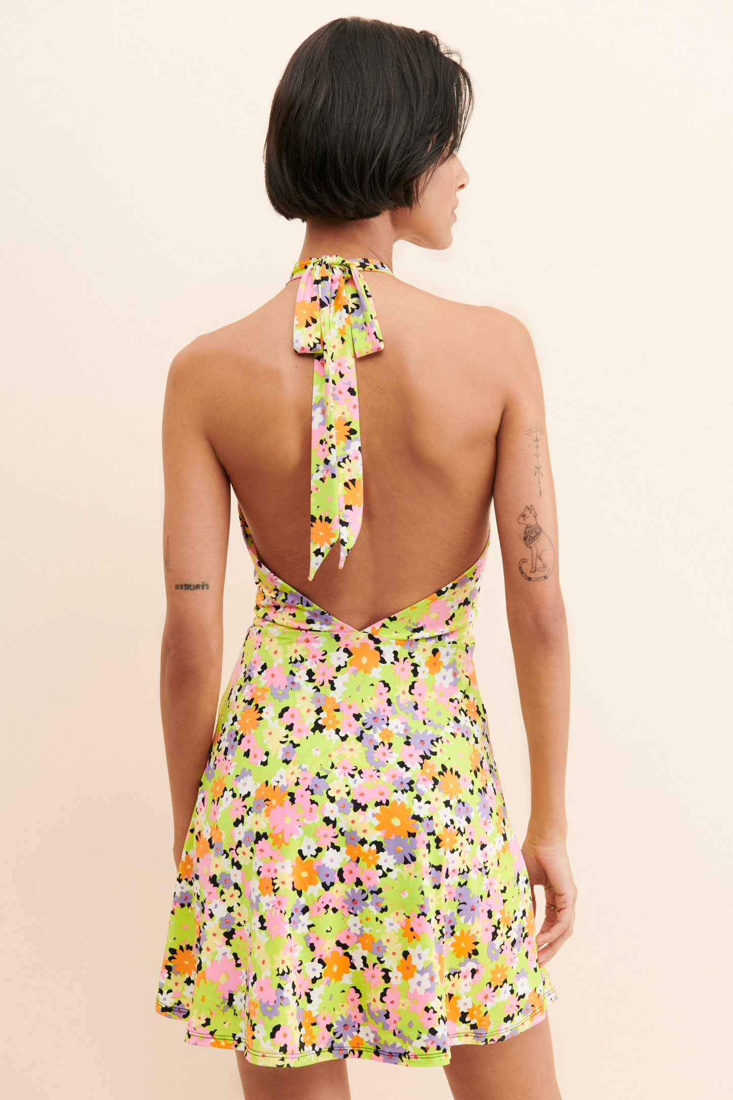 Stacked Flame Women Bodycon Multicolor Dress