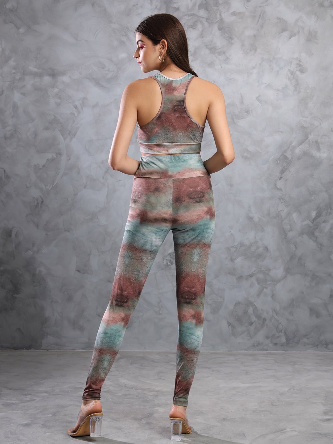 Stacked Flame Women Two Piece Dress Multicolor Dress