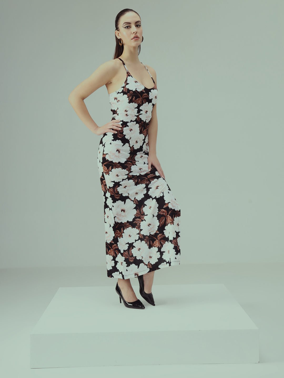 Stacked Flame Women Bodycon Multicolor Dress