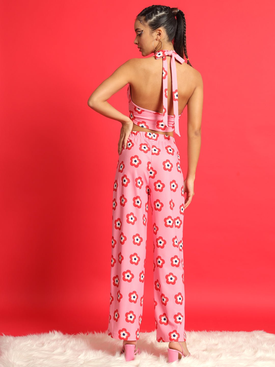 Stacked Flame Women Two Piece Dress Multicolor Dress