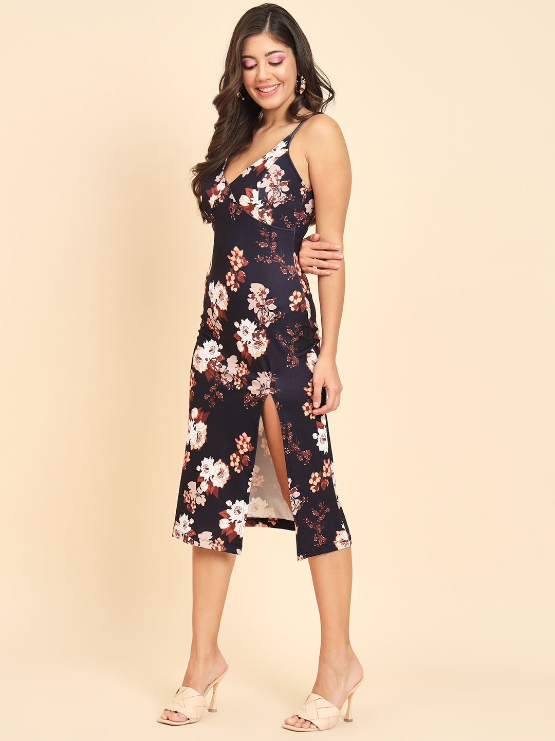 Stacked Flame Women Bodycon Multicolor Dress