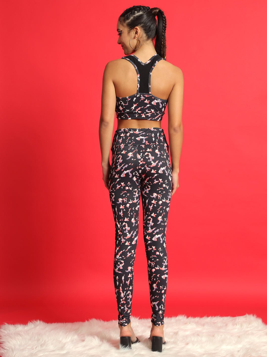 Stacked Flame Women Two Piece Dress Multicolor Dress