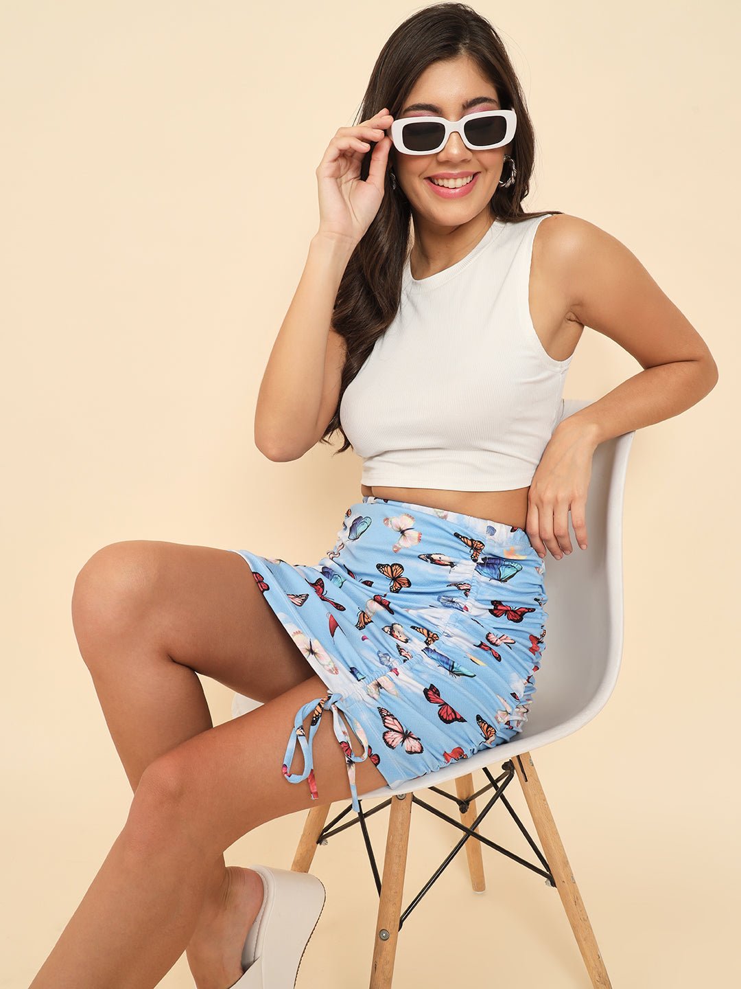 Stacked Flame Women Floral Print Multicolor Skirt