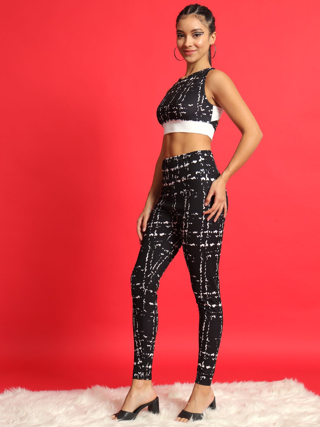 Stacked Flame Women Two Piece Dress Multicolor Dress