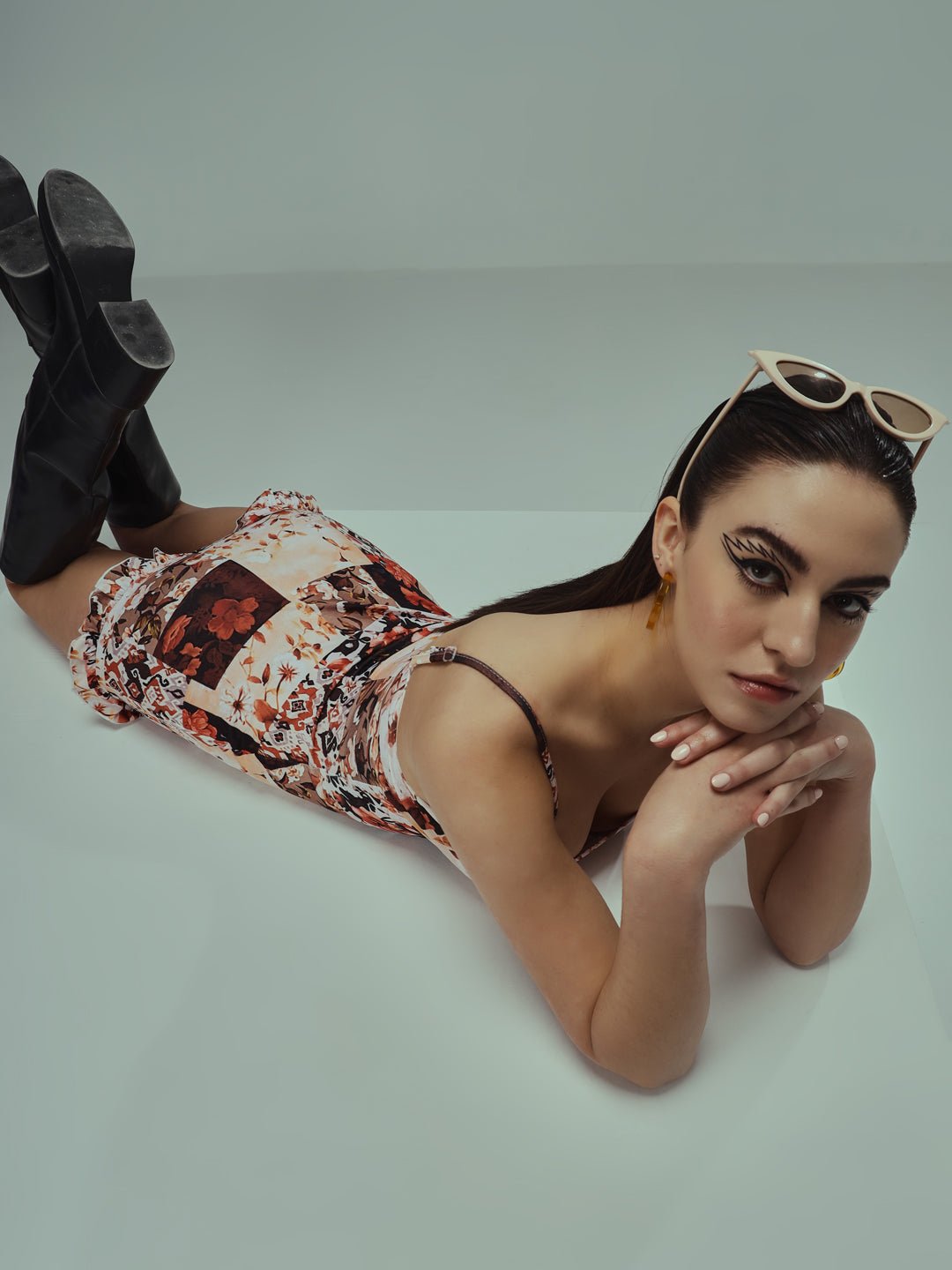 Stacked Flame Women Bodycon Multicolor Dress