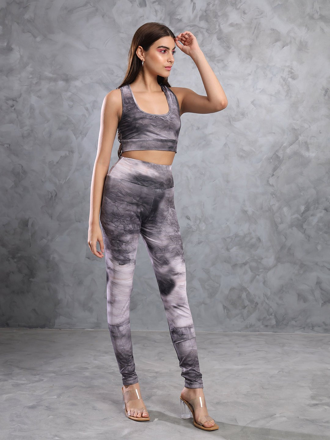 Stacked Flame Women Two Piece Dress Multicolor Dress