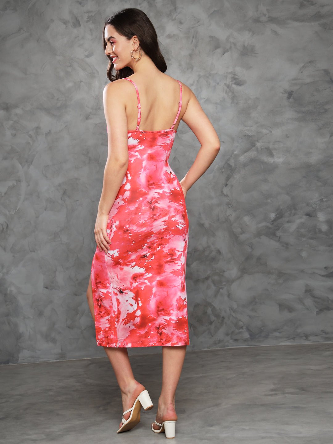 Stacked Flame Women Bodycon Multicolor Dress