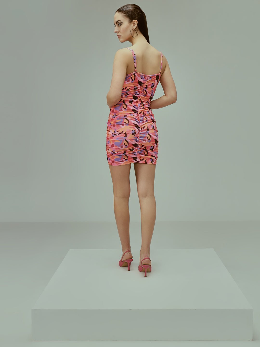 Stacked Flame Women Bodycon Multicolor Dress