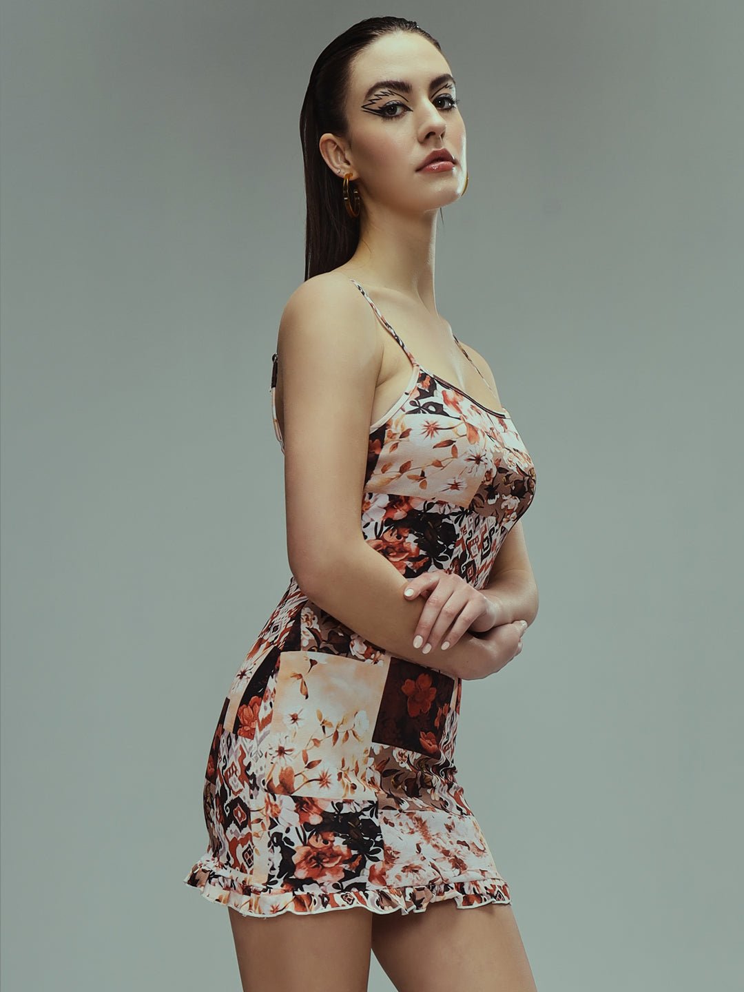 Stacked Flame Women Bodycon Multicolor Dress