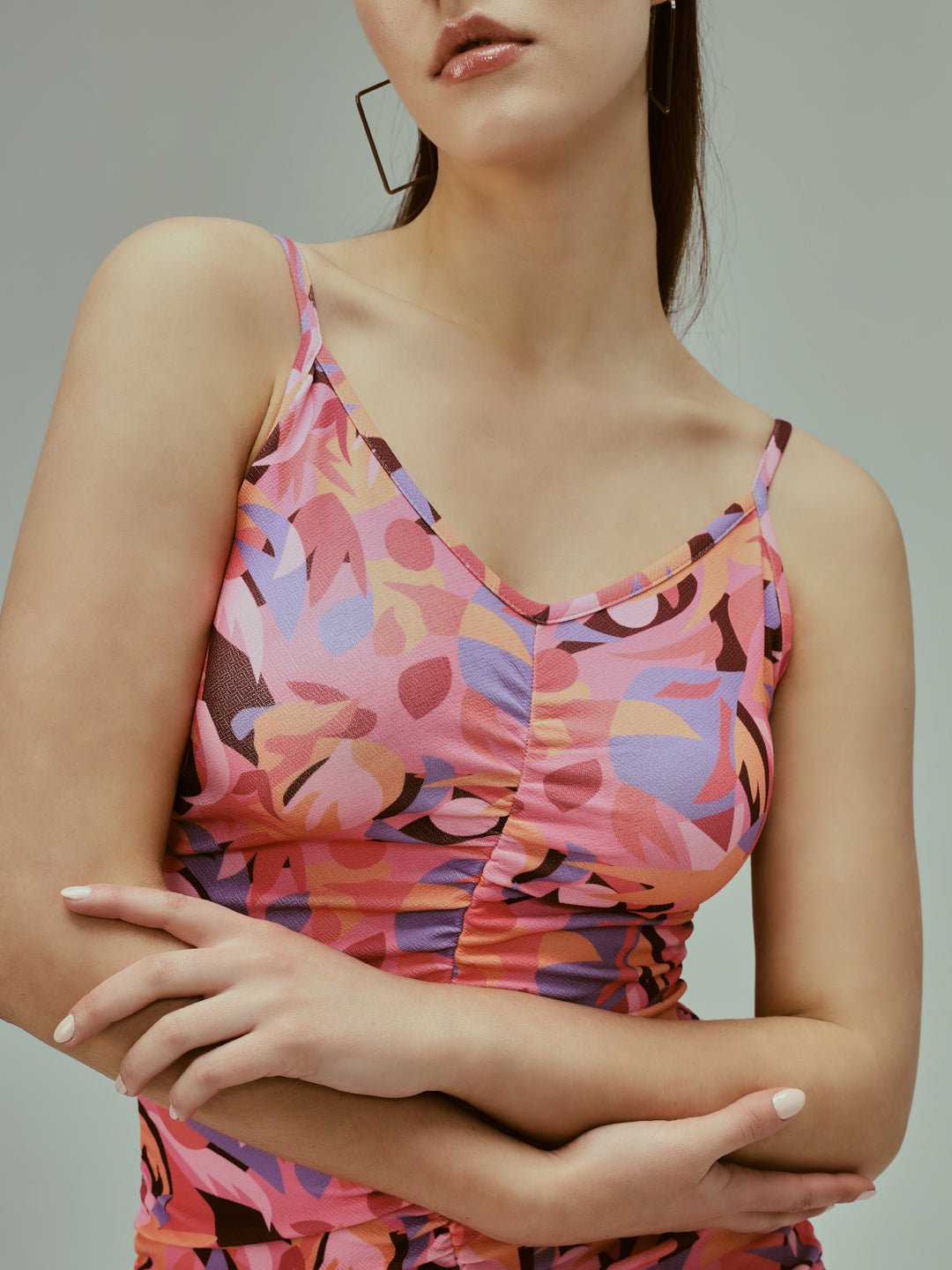 Stacked Flame Women Bodycon Multicolor Dress