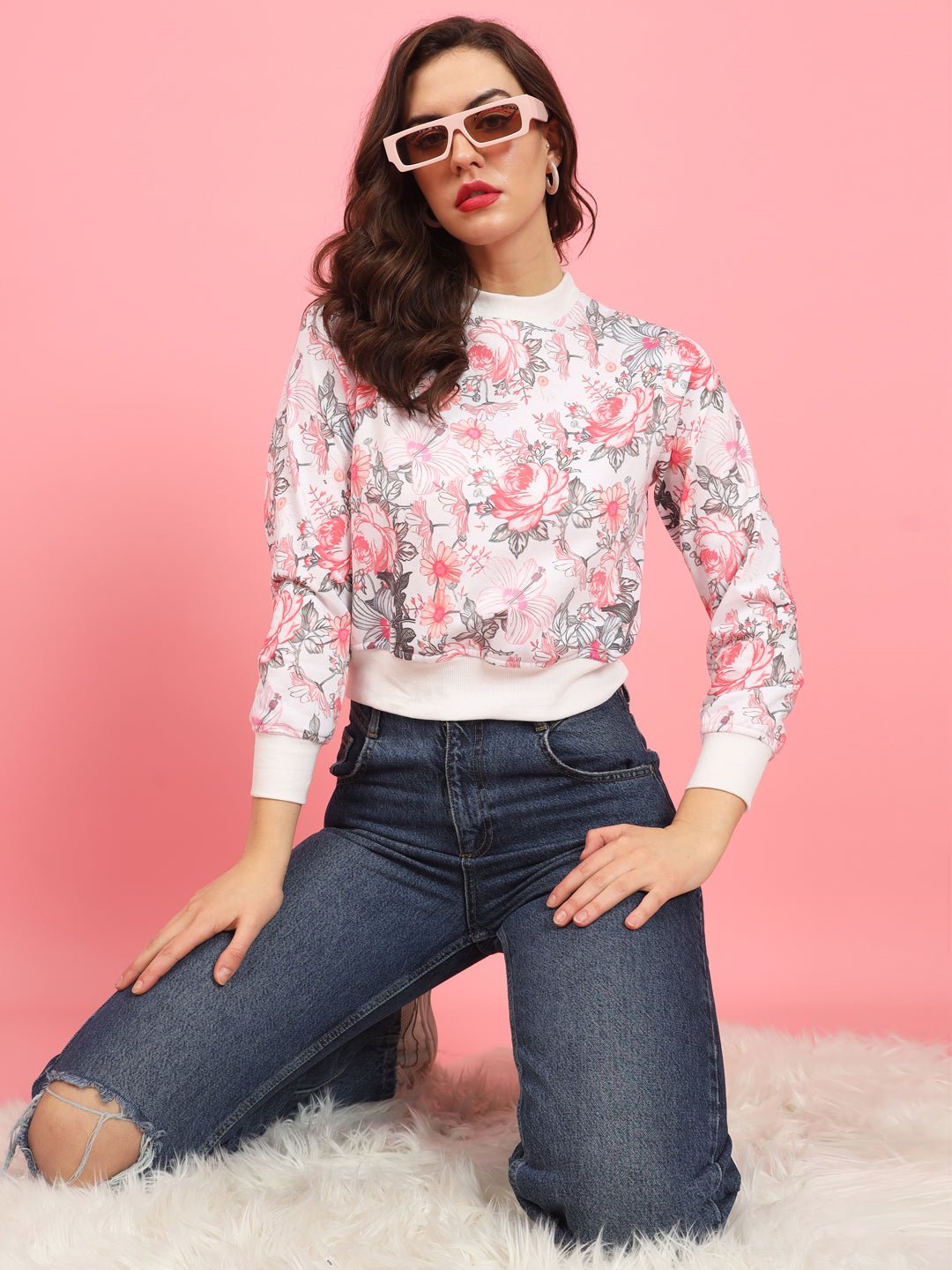 TANDUL  Women Full Sleeve Printed Sweatshirt