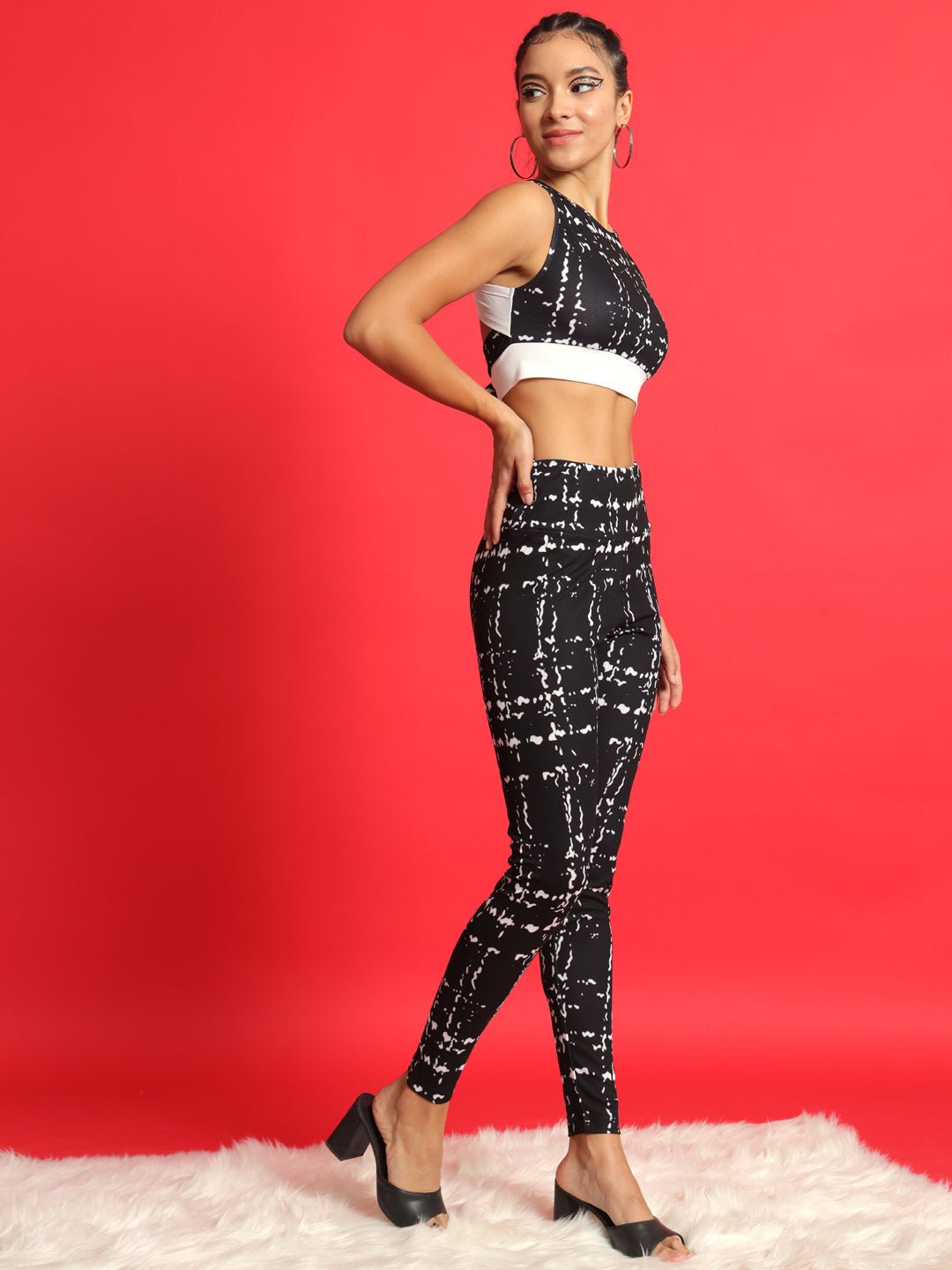 Stacked Flame Women Two Piece Dress Multicolor Dress