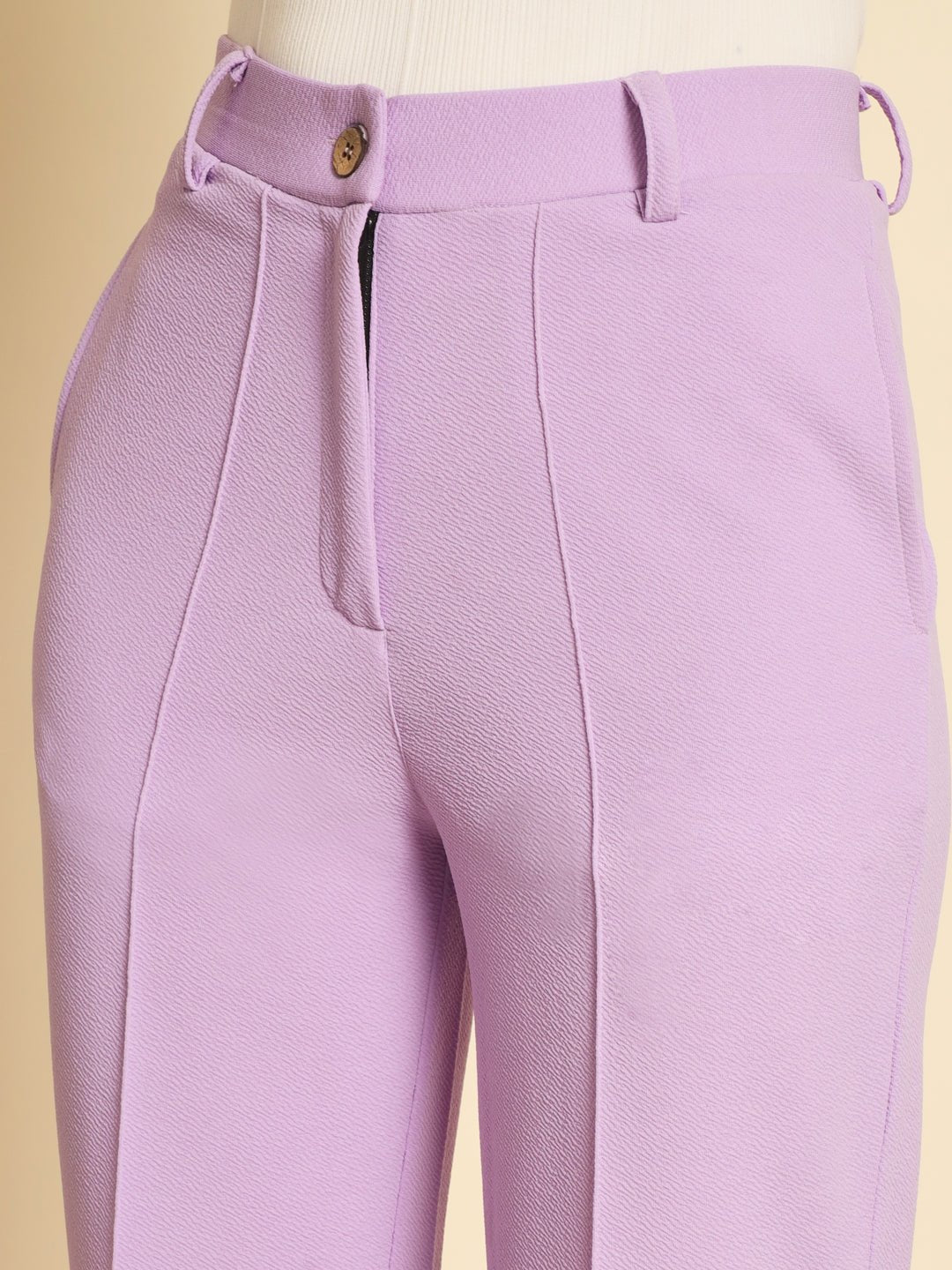 Stacked Flame Women Regular Fit Purple Lycra Blend Trousers